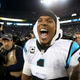Cam Newton of the Carolina Panthers celebrates after his team defeats the Arizona Cardinals, 49-15, in the NFC Championship Game Jan. 24, 2016, in Charlotte, N.C.
Streeter Lecka/Getty Images